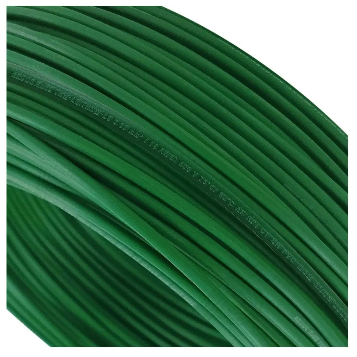 Cable Rohs Thw-ls/thhw-ls Argos 100m #12 Verde Antiflama - Argos