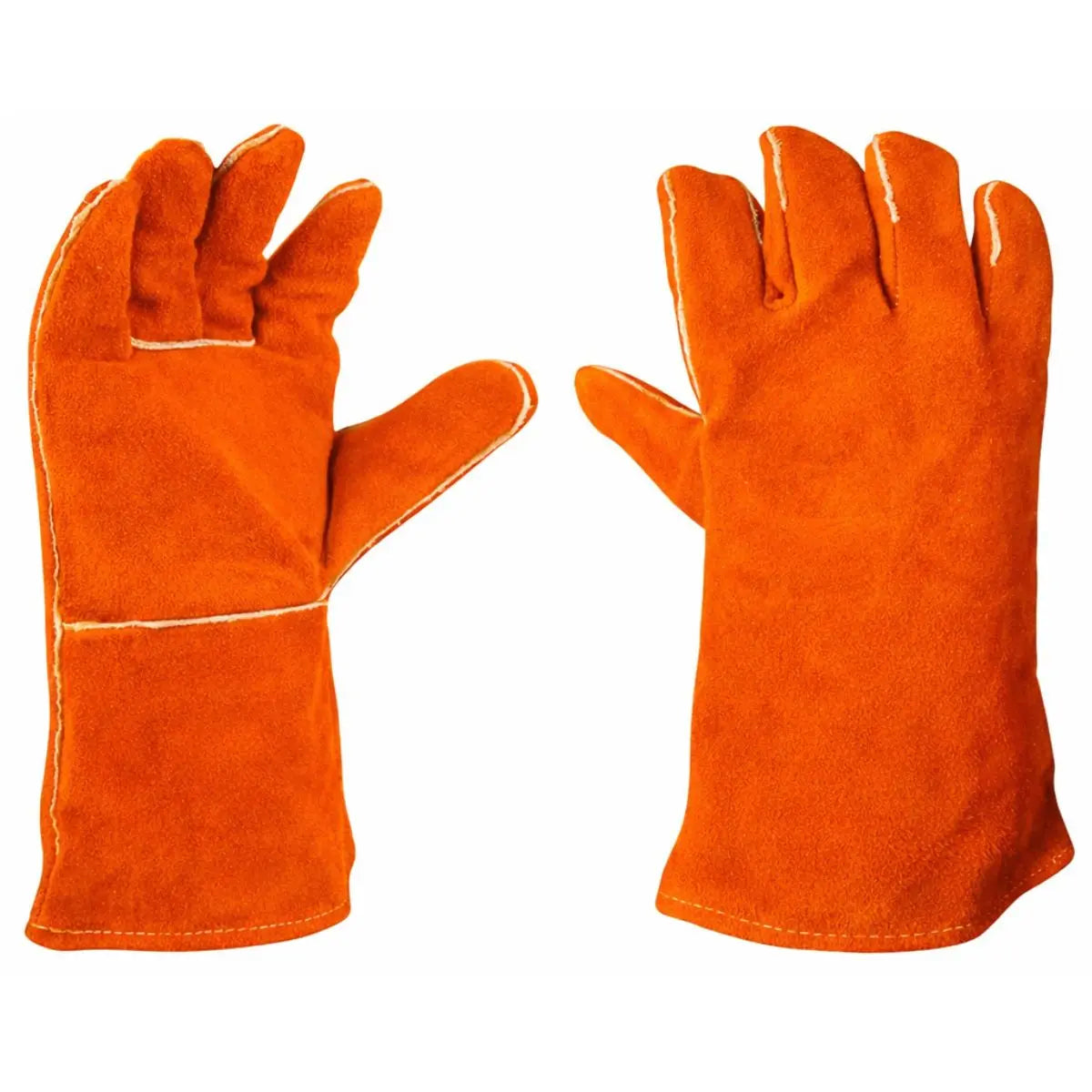 Guantes Soldador Argos 14" Naranja Carnaza Resistentes - Argos