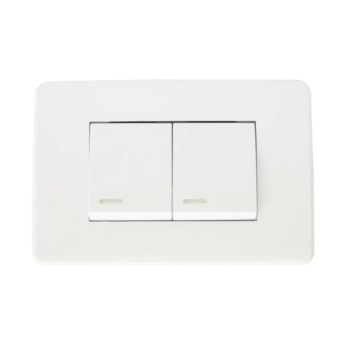Apagador Doble Placa Blanca 36 mm Argos - Argos - vista lateral