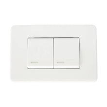 Apagador Doble Placa Blanca 36 mm Argos - Argos - vista lateral