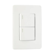 Apagador Doble Placa Blanca 36 mm Argos - Argos - detalle