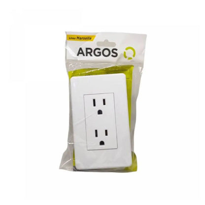 Contacto Doble Aterrizado Blanco 72 Mm Argos - Argos - detalle