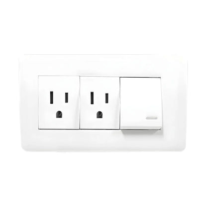 Apagador Contacto Doble Placa Blanca 24 mm Argos - Argos - detalle