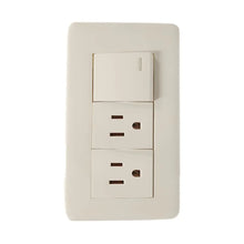 Apagador Y Contacto Doble 24 Mm Placa Marfil Línea Niza Argos - Argos