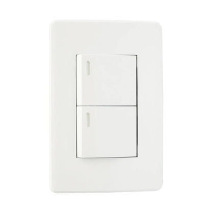 Apagador Sencillo Y Apagador Escalera Con Placa Blanca 36 Mm Argos - Argos