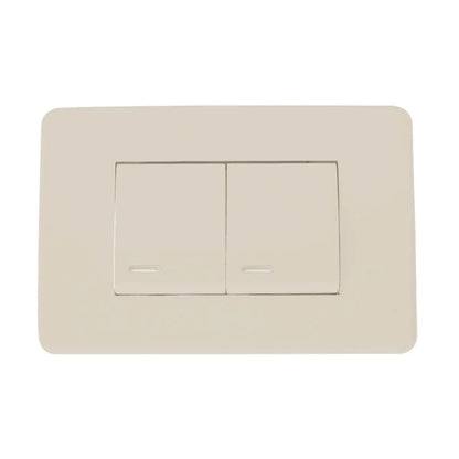 Apagador Sencillo Y Apagador Escalera Con Placa Marfil 36 mm Argos - Argos - detalle