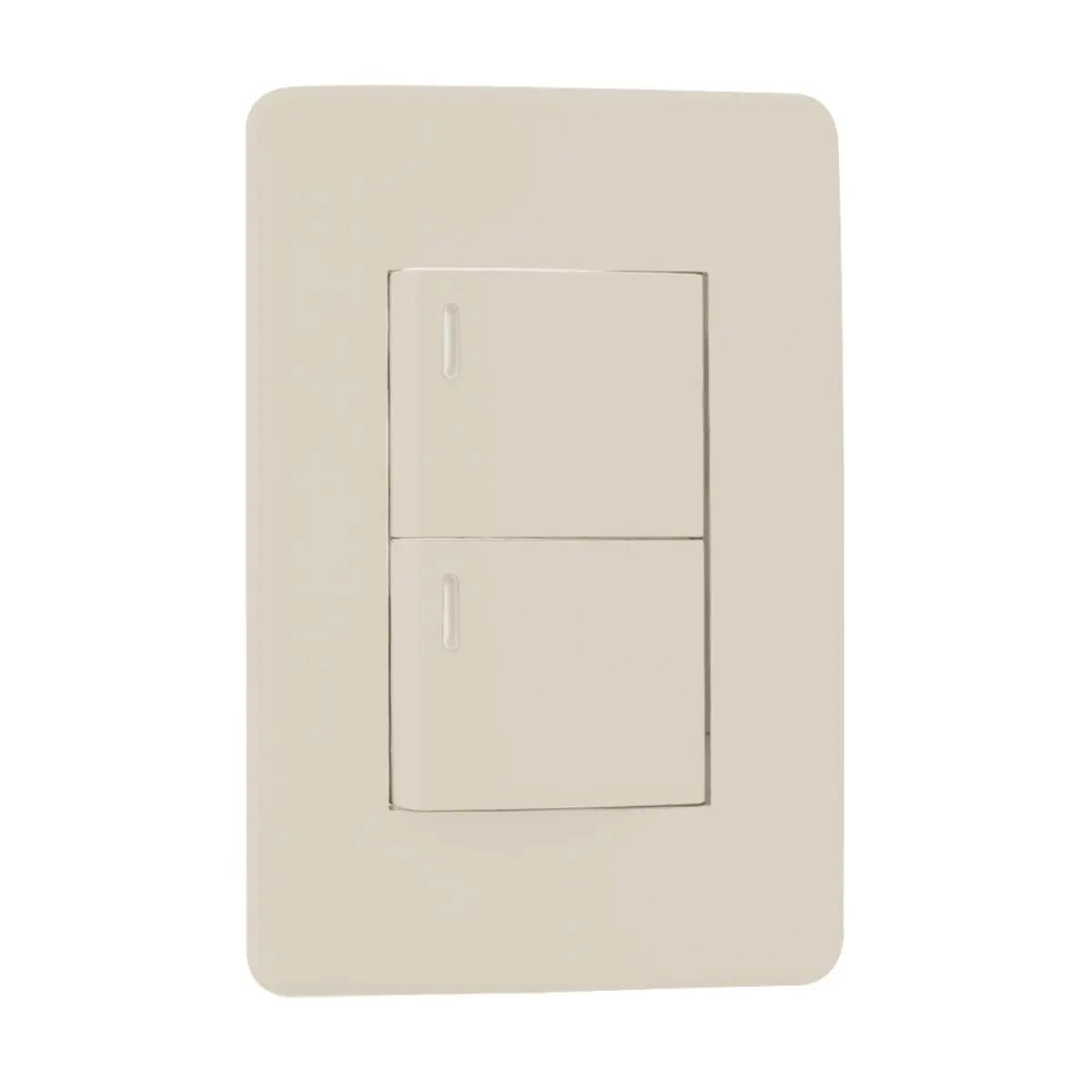 Apagador Sencillo Y Apagador Escalera Con Placa Marfil 36 mm Argos - Argos