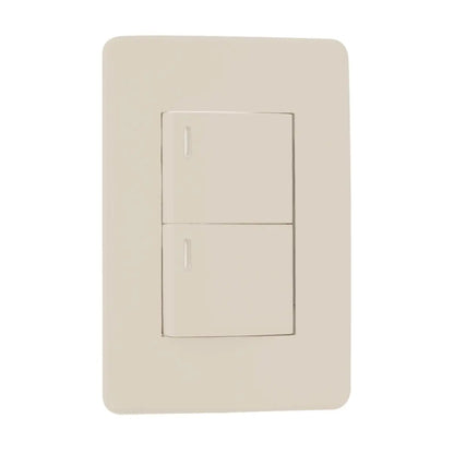 Apagador Sencillo Y Apagador Escalera Con Placa Marfil 36 mm Argos - Argos