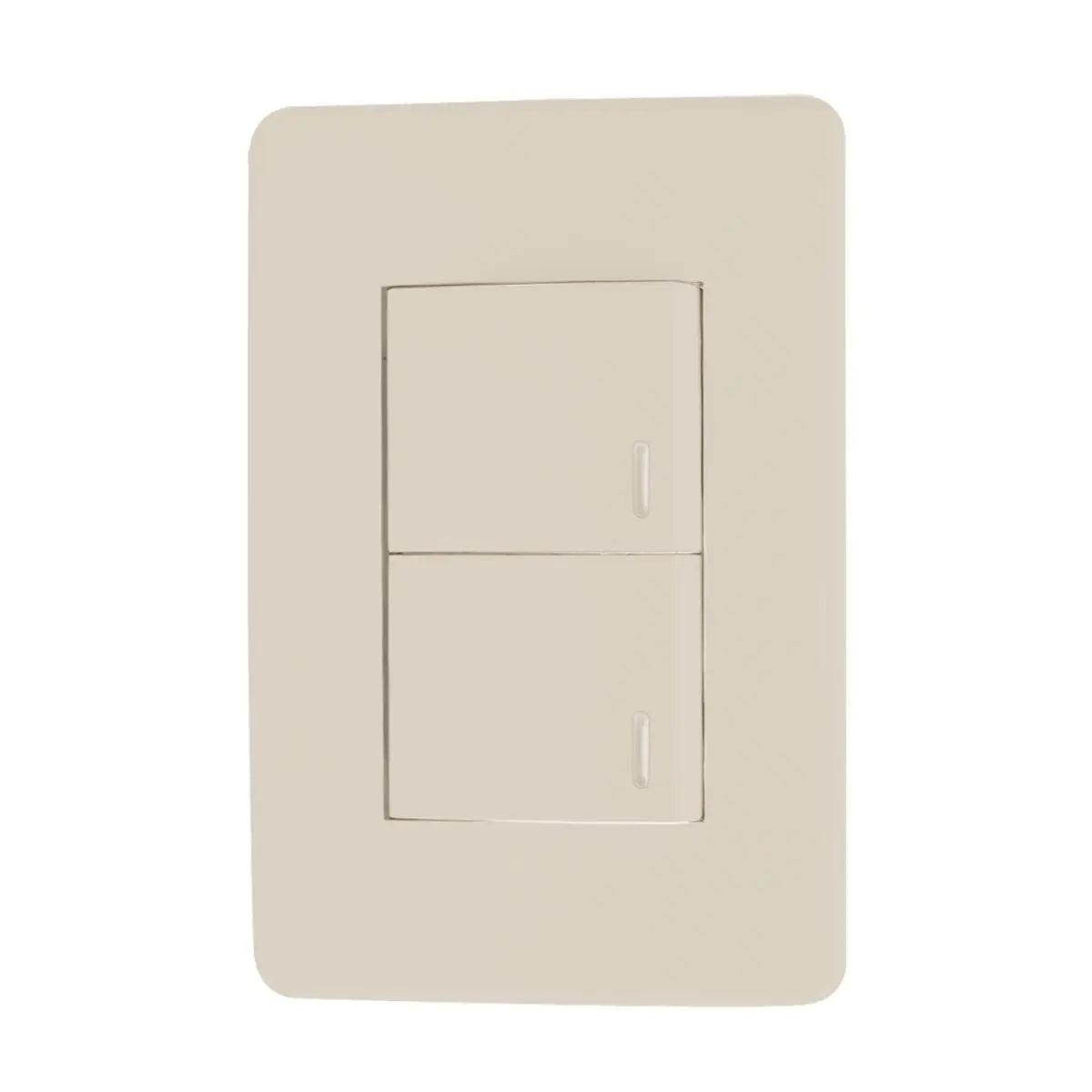 Apagador Sencillo Y Apagador Escalera Con Placa Marfil 36 mm Argos - Argos - vista lateral