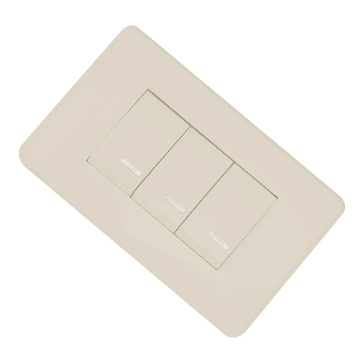 Apagador Triple Placa Marfil Línea Niza Argos - Argos