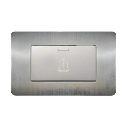 Apagador Para Timbre Con Placa De Acero Inoxidable 72 Mm Argos - Argos