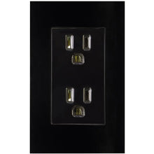 Contacto Doble Aterrizado Argos Cannes Placa Acrilico Negro 72 mm - Argos