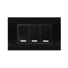 Apagador Triple Argos 2 Apagadores Escalera 1 Sencillo Placa Acrilico Negro - Argos