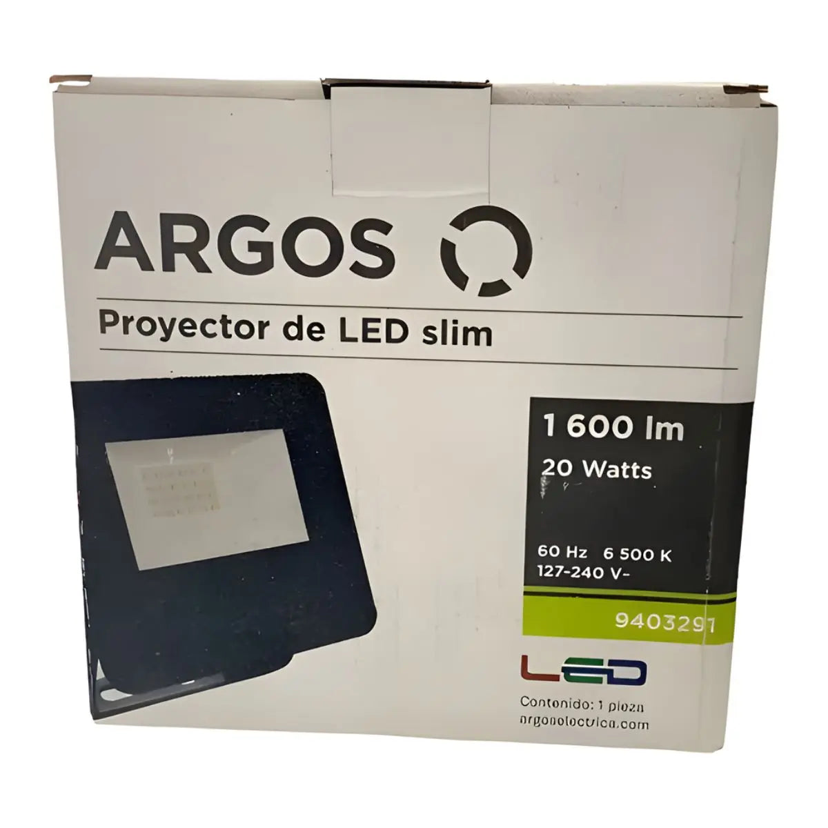 Argos Proyector LED Slim 20 W 127 V~ 60 Hz 6,500 K 1,600 lm - Argos - detalle