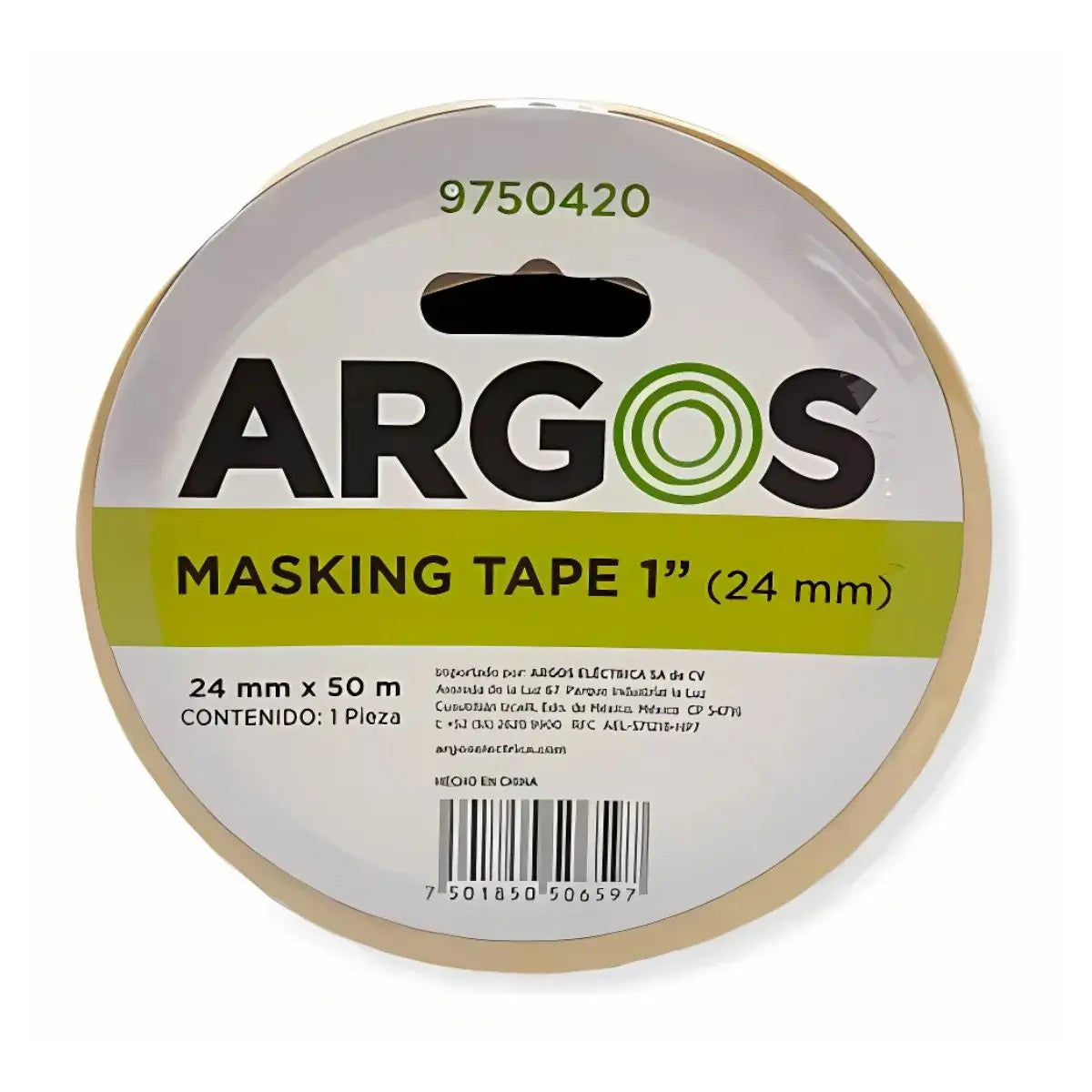 Cinta Masking Tape Argos 24mmx50m Uso General Papel Crepado - Argos