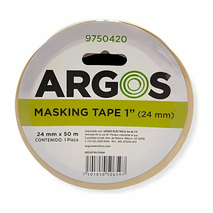 Cinta Masking Tape Argos 24mmx50m Uso General Papel Crepado - Argos