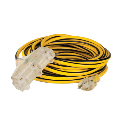 Extension Uso Rudo Iluminada 3x14 10 Metros Amarillo/Negro Argos - Argos