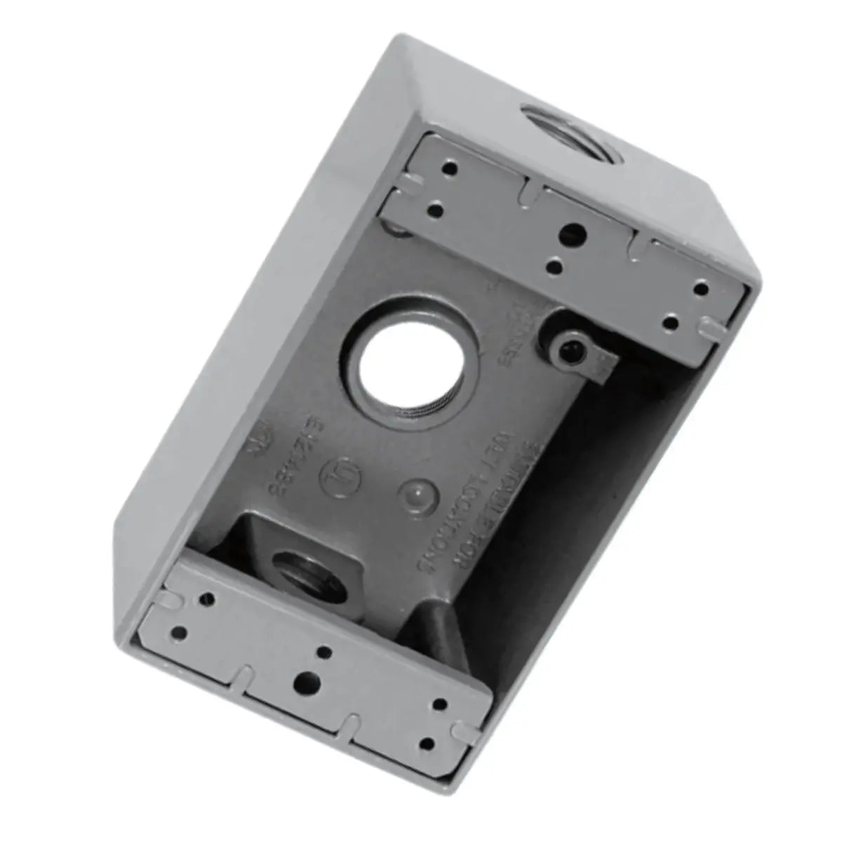 Cajas Rectangulares De Aluminio 3 Orificios 1/2” Argos - Argos - vista trasera