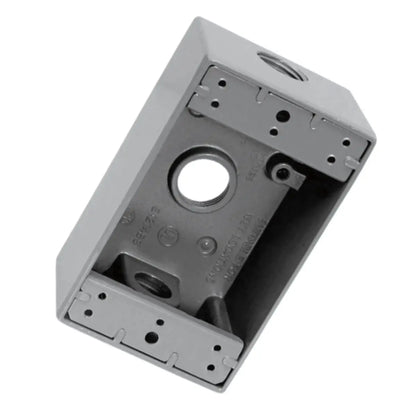 Cajas Rectangulares De Aluminio 3 Orificios 1/2” Argos - Argos - vista trasera