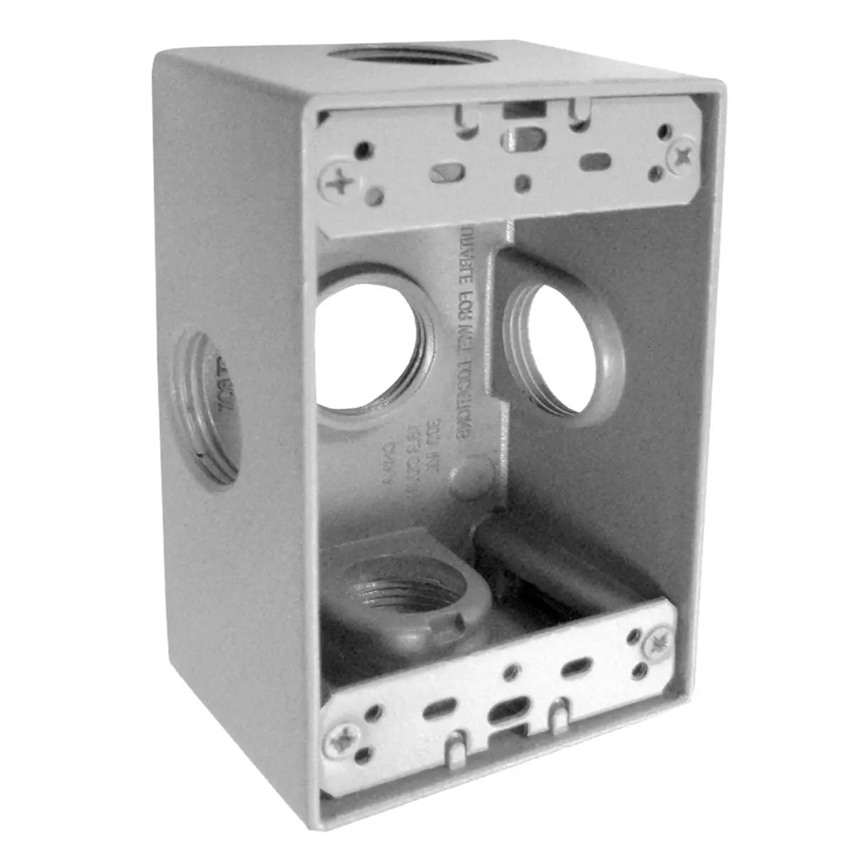 Caja Conexiones Electricas Argos 5 Orificios 1/2" Aluminio Gris - Argos