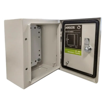Gabinete Metalico Argos 250x200x150mm Ip-66 Color Beige - Argos - vista lateral