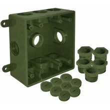 Caja Cuadrada Argos No Metalica Aplicaciones Electricas Iluminacion Verde - Argos