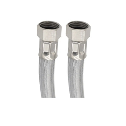 Manguera Para Boiler Flexible 1/2" X 1/2" X 80cm Acero Inoxidable Cnx - CNX - vista lateral
