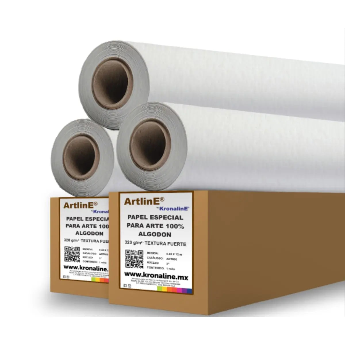 Rollo Papel Arte Kronaline Art802 Textura Fuerte 320 g/m² Algodón 0.914 x 12 m 3 PIEZA - Kronaline - accesorios
