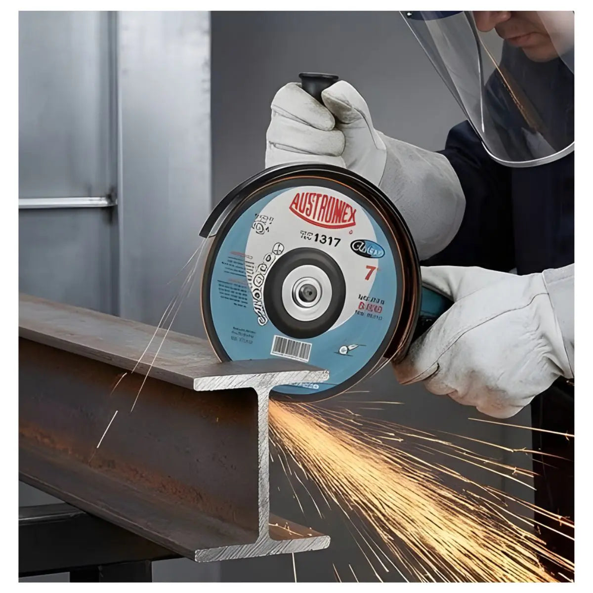 Disco abrasivo para corte de acero inoxidable de 180 x 1.6 x 22.23 mm - Austrodiam - vista lateral