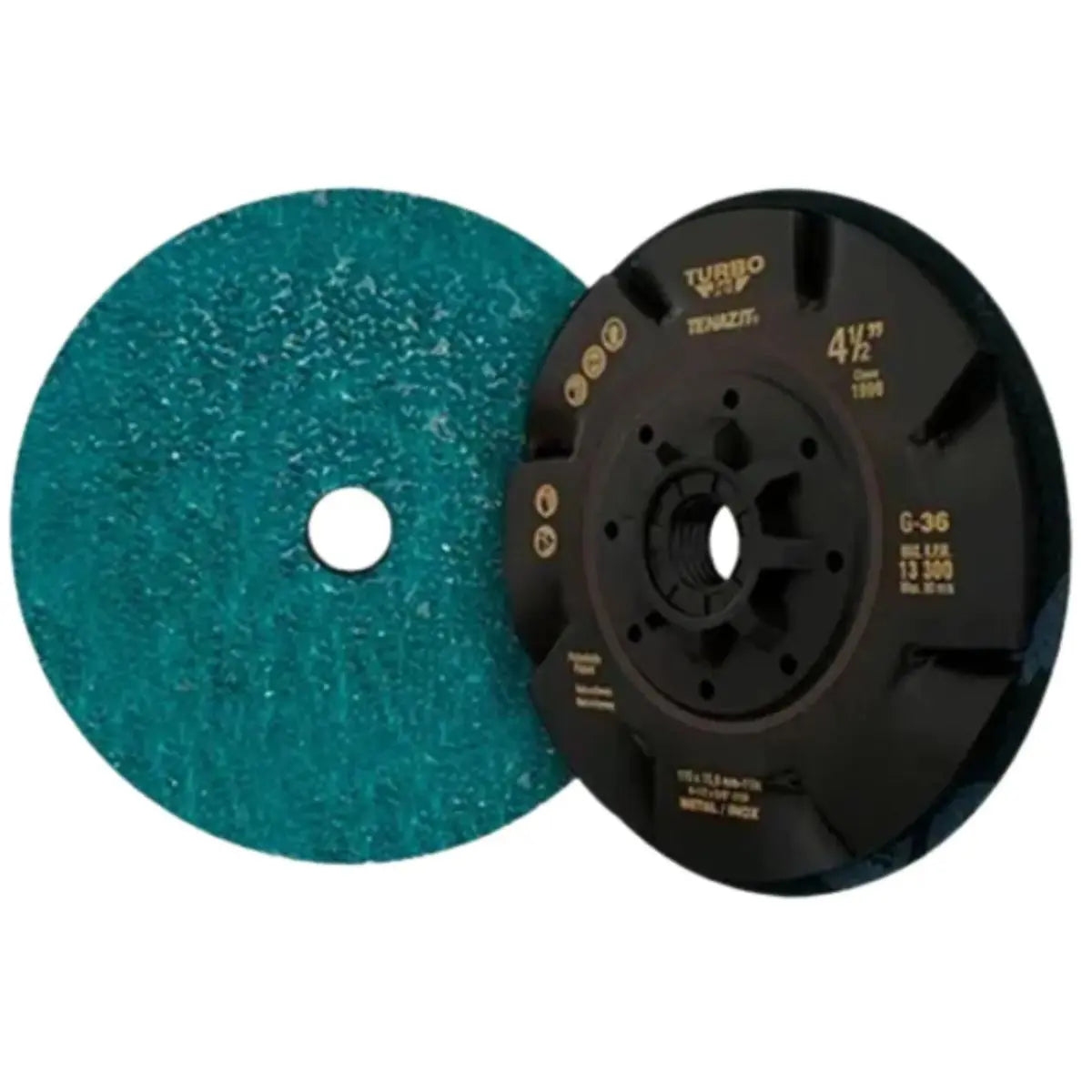 Fibrodisco Actirox Jet 36 115x15.9-11 mm Clave 1990 Tenazit - Austrodiam - vista lateral