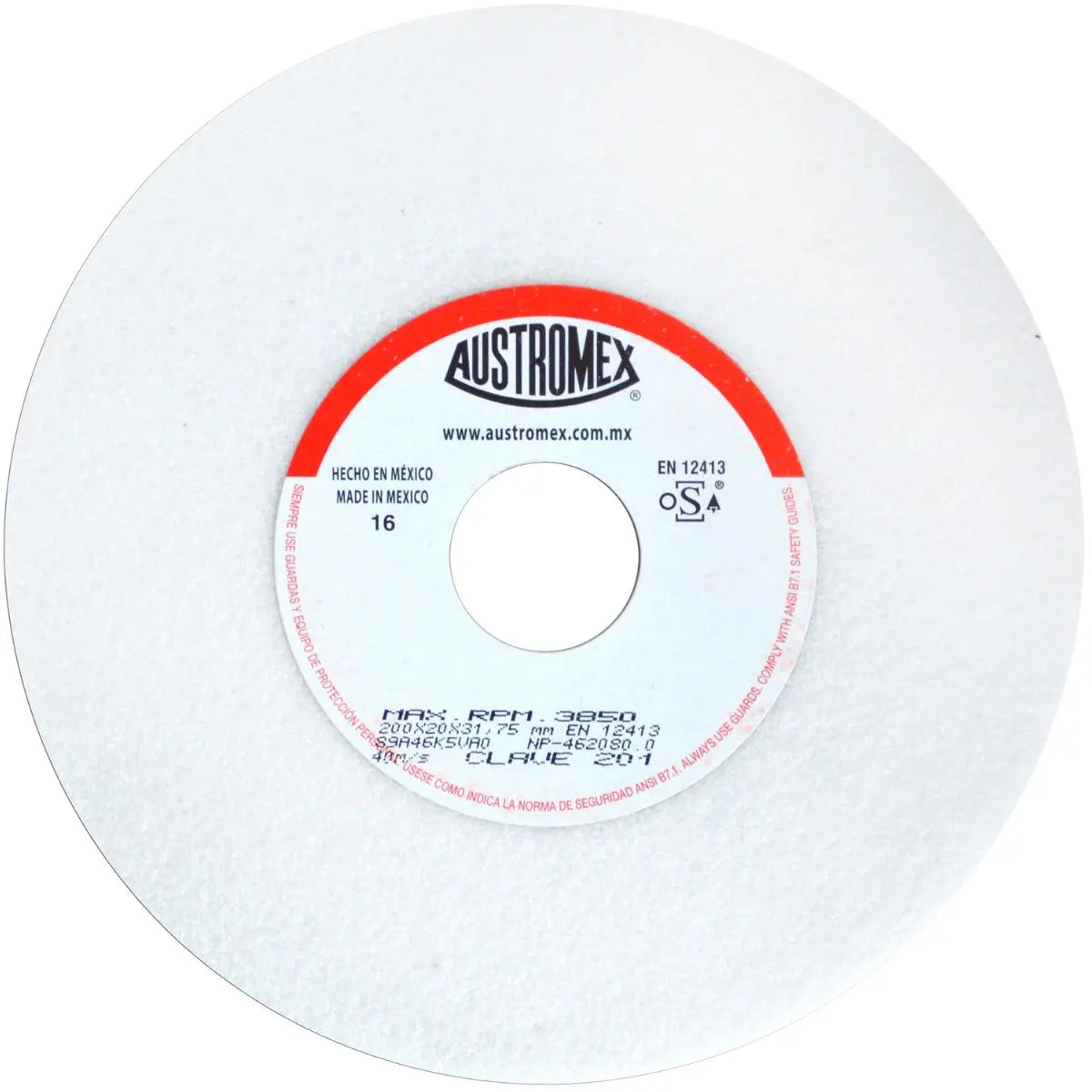 1 Rueda Abrasiva para rectificar superficies planas y cilíndricas de 200 x 20 x 31.75 mm Austromex (OPORTUNIDAD) - Austrodiam