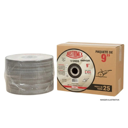 25 Disco abrasivo tipo 41 grano 46 de 230 x 1.9 x 22.23 mm METAL Austromex - Austrodiam