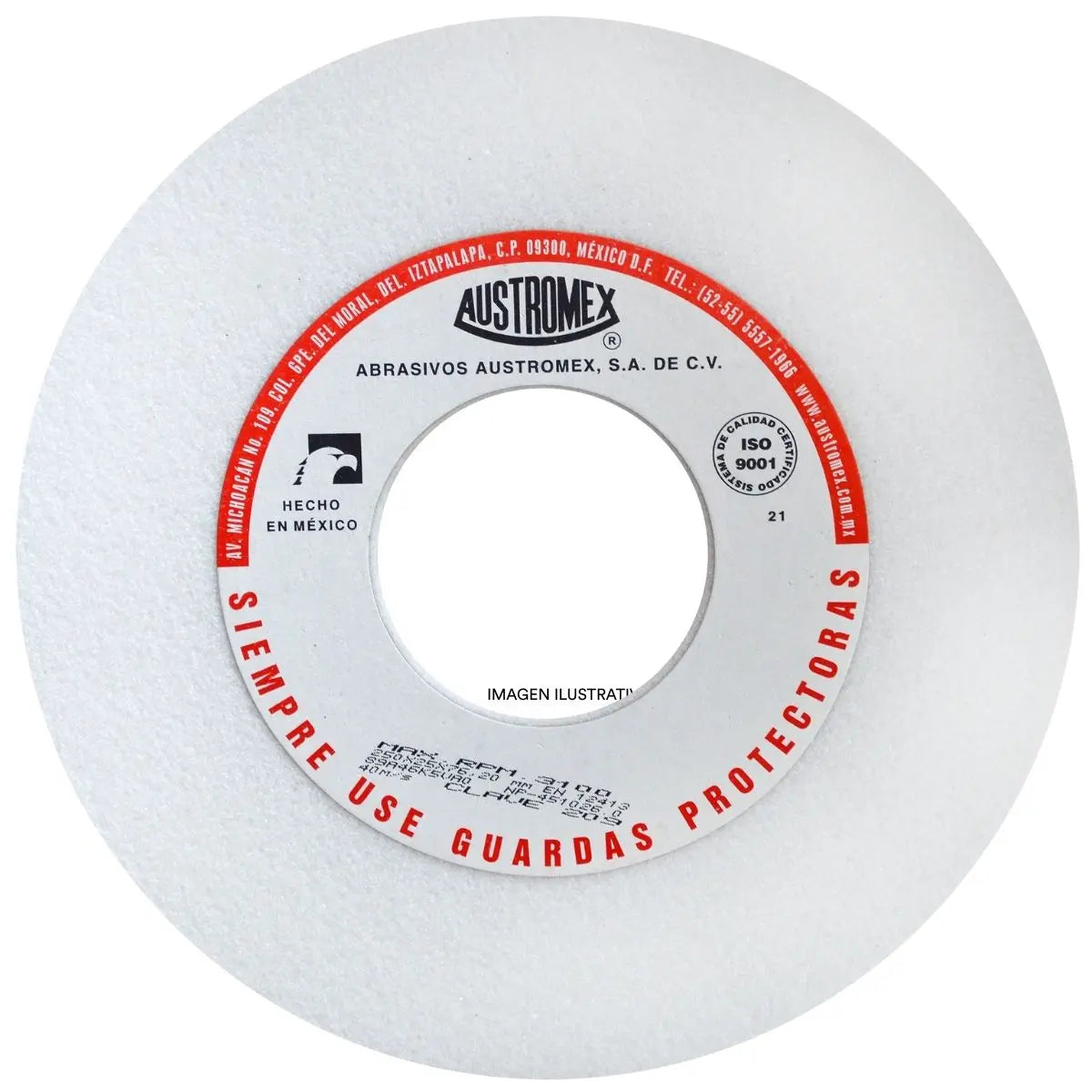1 Rueda Abrasiva para rectificar superficies planas y cilíndricas de 250 x 25 x 76.20 mm Austromex (OPORTUNIDAD) - Austrodiam