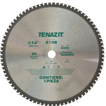 1 Sierra tipo SAI80 de 350 x 2.2 x 25.4 mm 80 DIENTES P/ALUMINIO Tenazit (OPORTUNIDAD) - Austrodiam
