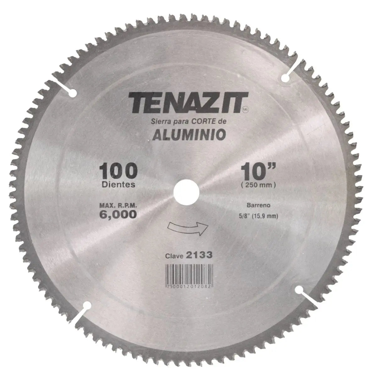 1 Sierra Tenazit tipo SAI100 de 250 x 2.8 x 15.9 mm 100 DIENTES ALUMINIO - Austrodiam