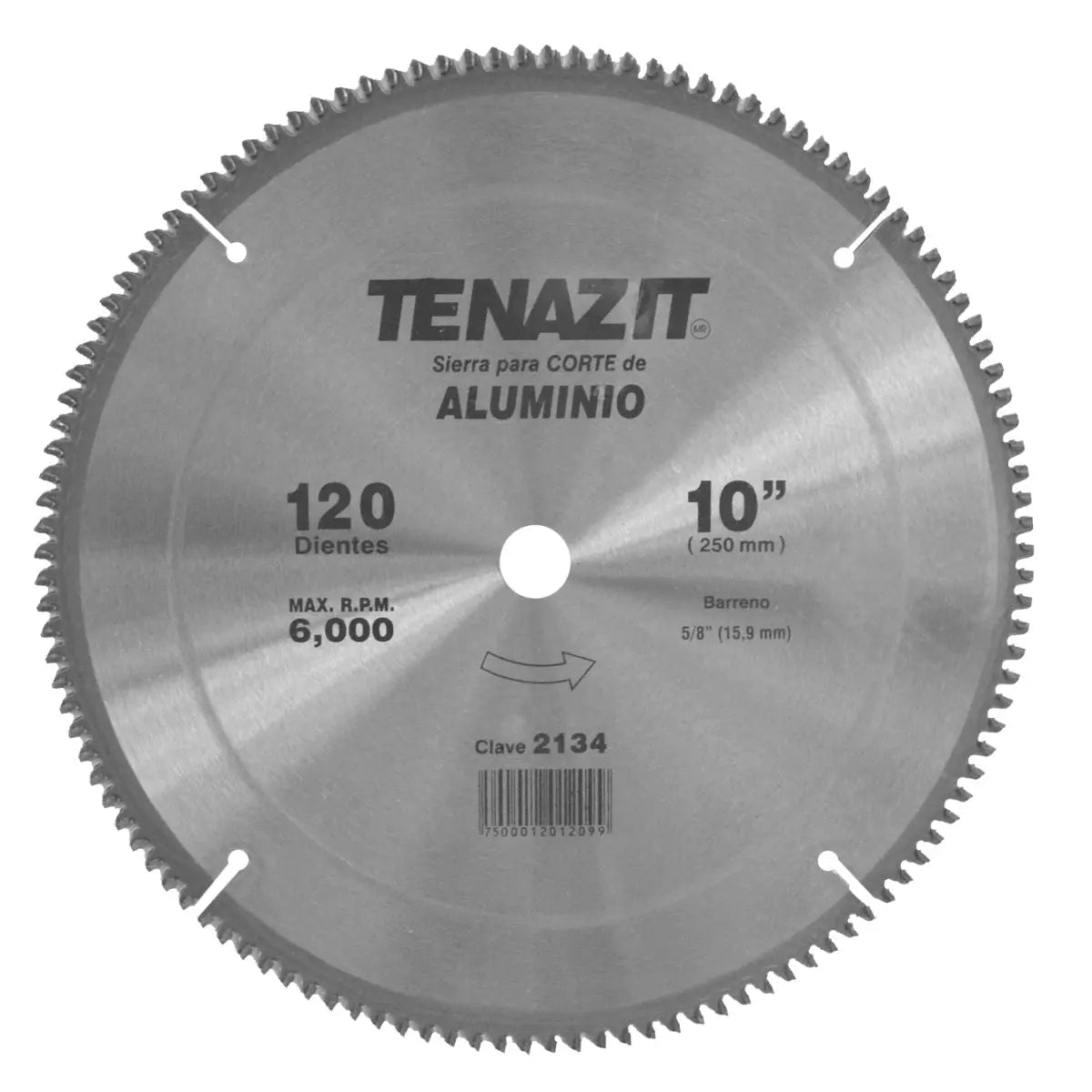 1 Sierra tipo SAI120 de 250 x 2.8 x 15.9 mm 120 DIENTES ALUMINIO Tenazit (OPORTUNIDAD) - Austrodiam