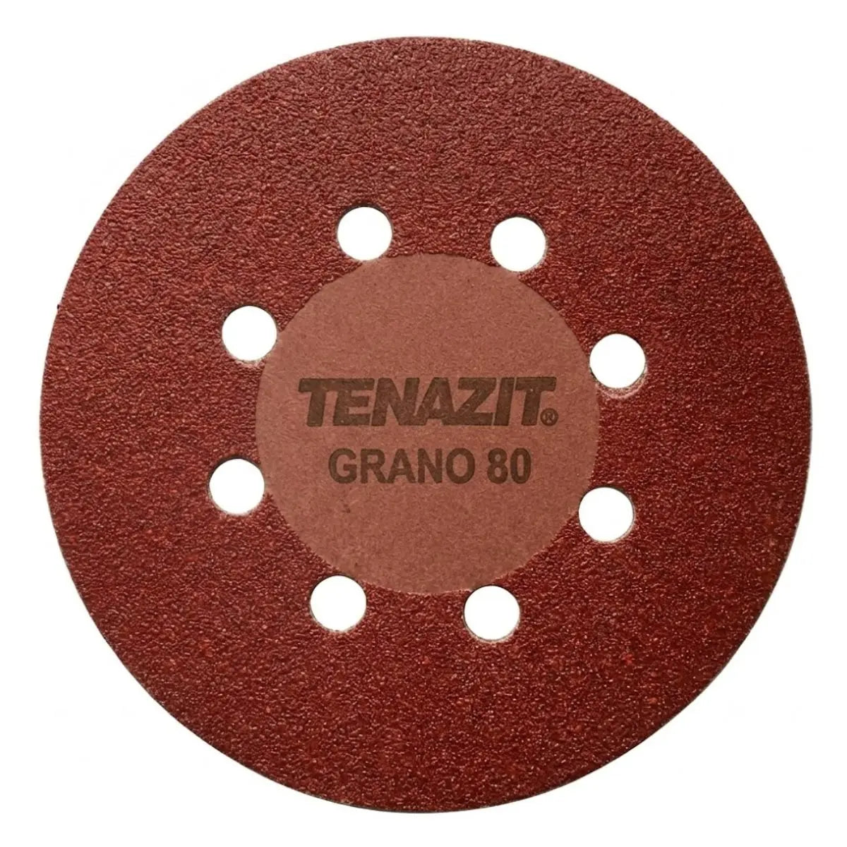 10pz Paquete 5 Discos Lija Clave 2257 Grano 80 Tenazit - Austrodiam - vista lateral