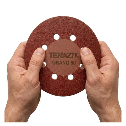 10pz Paquete 5 Discos Lija Clave 2257 Grano 80 Tenazit - Austrodiam - detalle