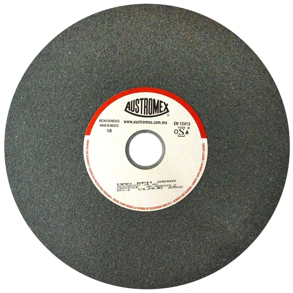 1 Rueda Abrasiva para esmerilar y afilar herramientas de 300 x 40 x 31.75 mm Austromex (OPORTUNIDAD) - Austrodiam