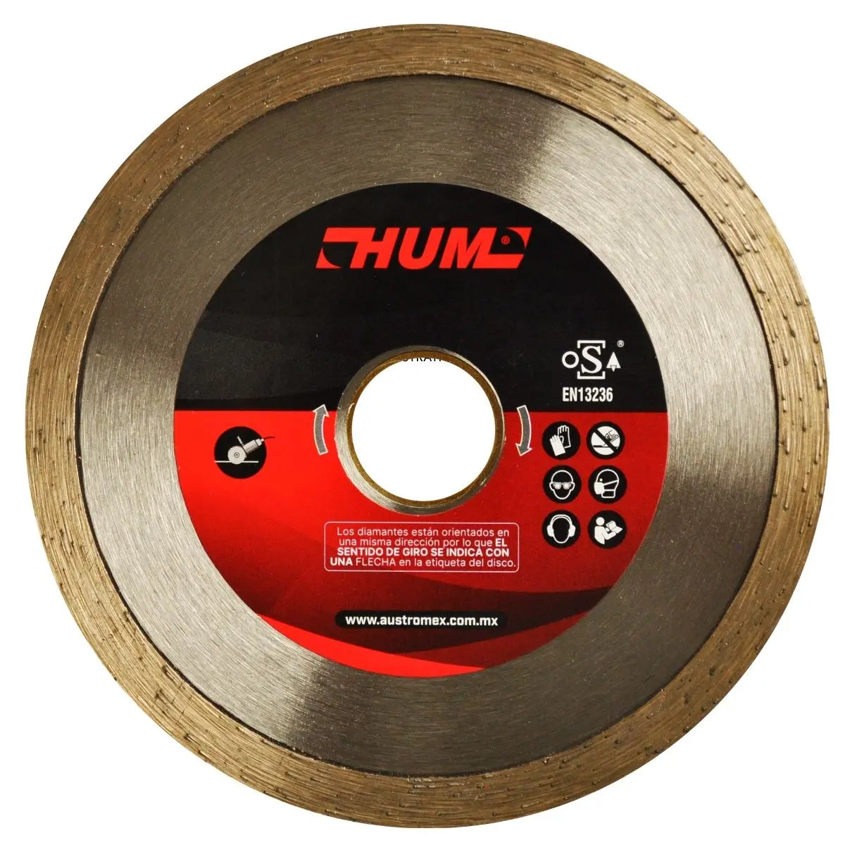 10pz Disco de diamante Austrodiam tipo DDRC de 115 x 2 x 22.23 mm HUM - Austrodiam