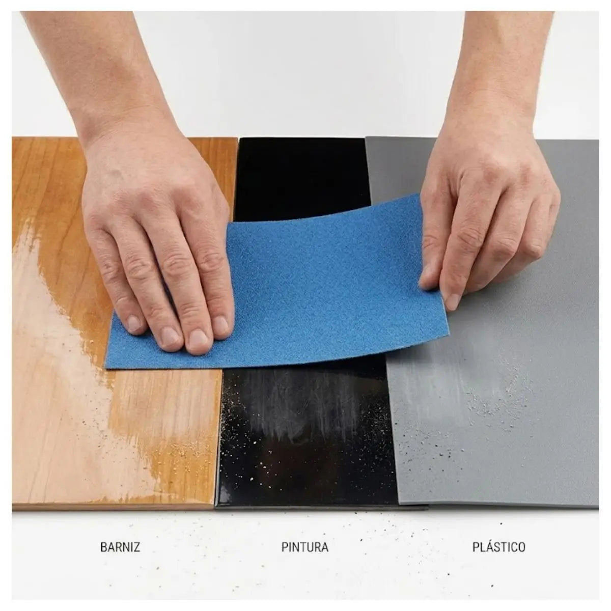 2 Hoja de lija Super Bufflex , grano 2500, de 170 x 130 mm Azul Austromex - Austrodiam - vista trasera