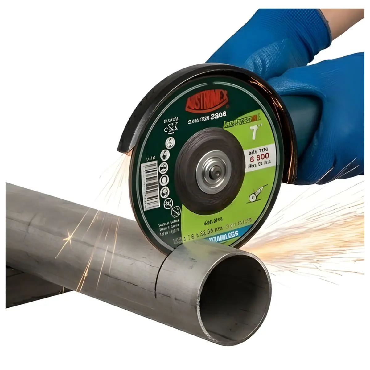 5pz Disco Corte Acero Inoxidable 178x1.6x22.23mm Austromex 3304 - Austrodiam - vista trasera