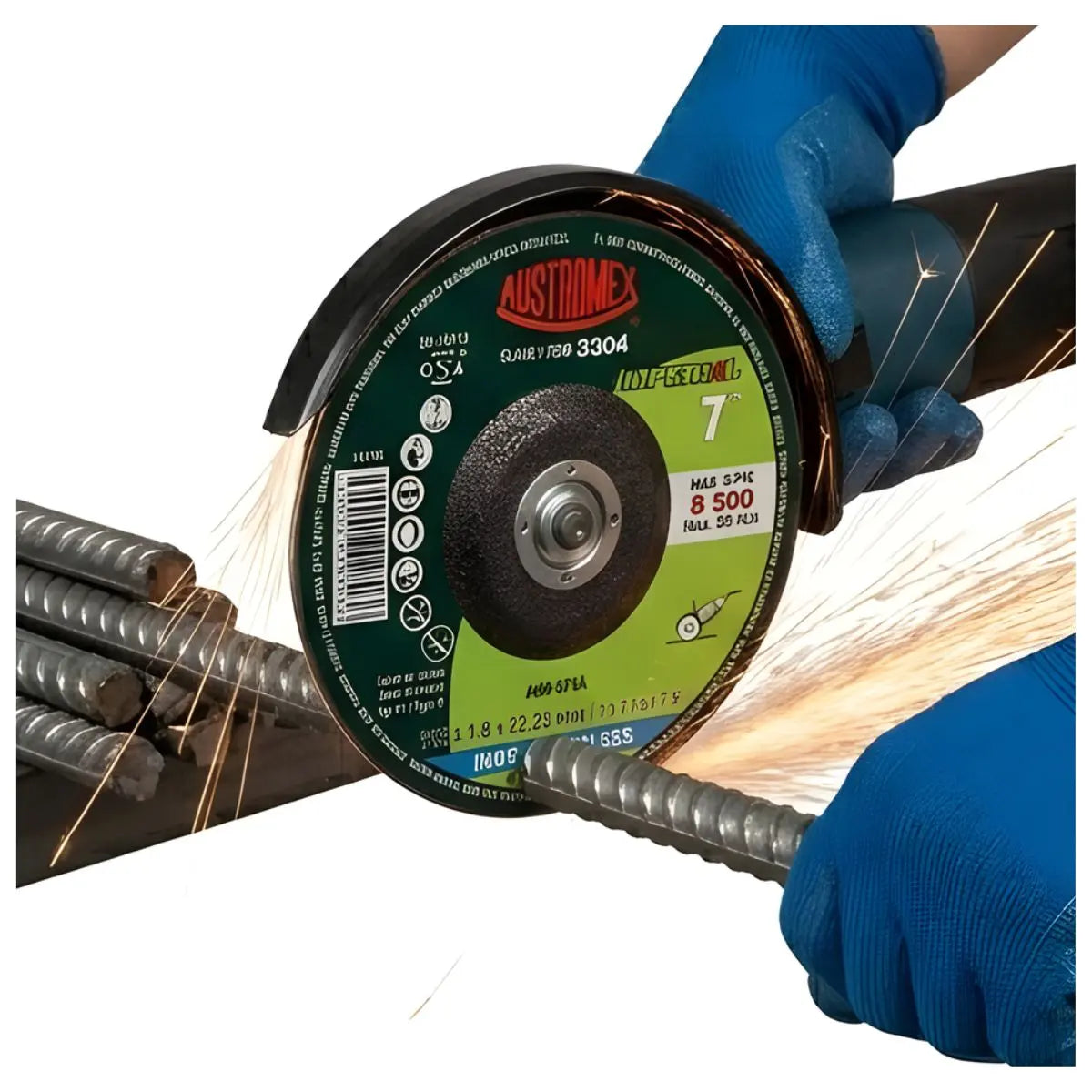 5pz Disco Corte Acero Inoxidable 178x1.6x22.23mm Austromex 3304 - Austrodiam - vista lateral