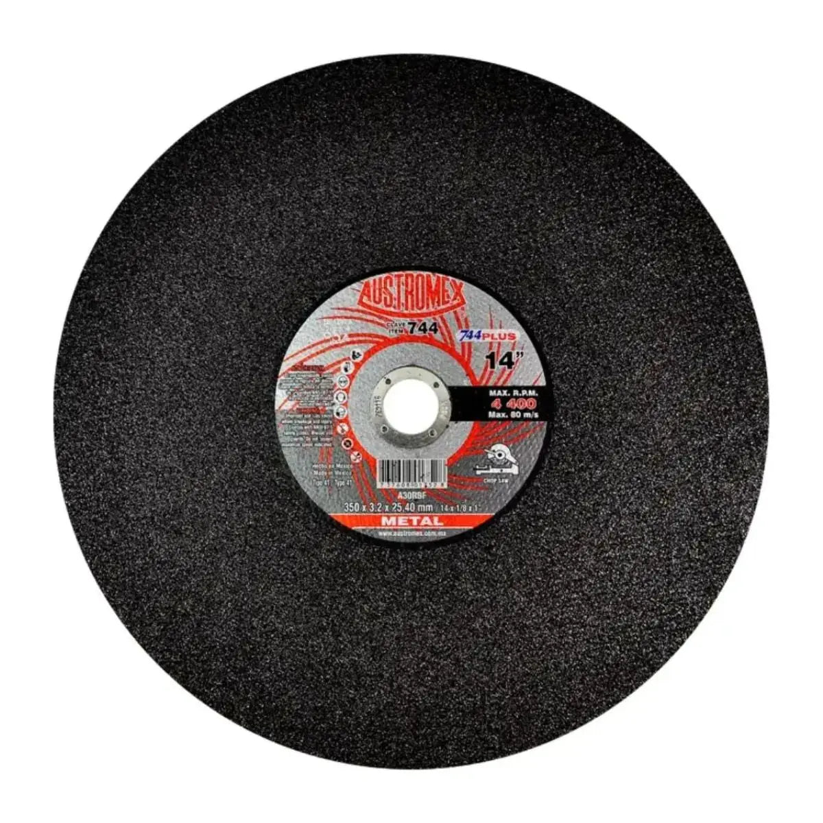 11pzs Disco abrasivo para corte de metal 744 Austromex - Austrodiam