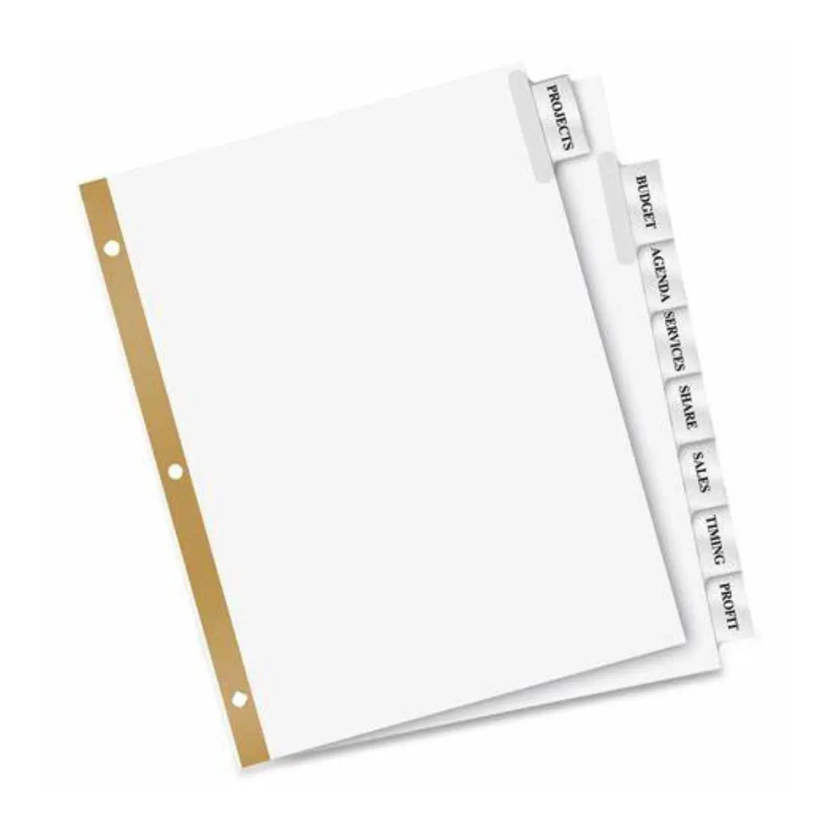 Separador Insertable con Pestañas Transparentes 8 Pestañas Avery - Avery - empaque