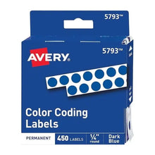 450 Etiquetas Redonda Avery Circular 6mm Permanente Codigo Color Amarillo - Avery - accesorios