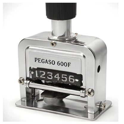 Foliador Metalico 6 Digitos Pegaso 600f Color Del Exterior Plateado - Pegaso - empaque