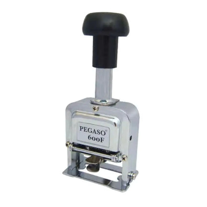 Foliador Metalico 6 Digitos Pegaso 600f Color Del Exterior Plateado - Pegaso - vista trasera