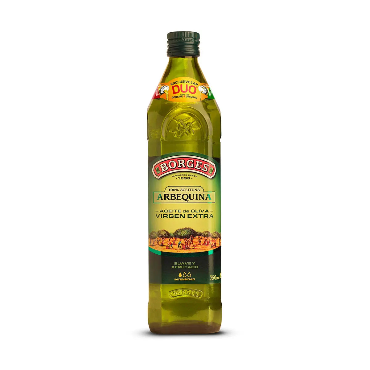 Aceite de Oliva Arbequina 500ml - borges - vista trasera