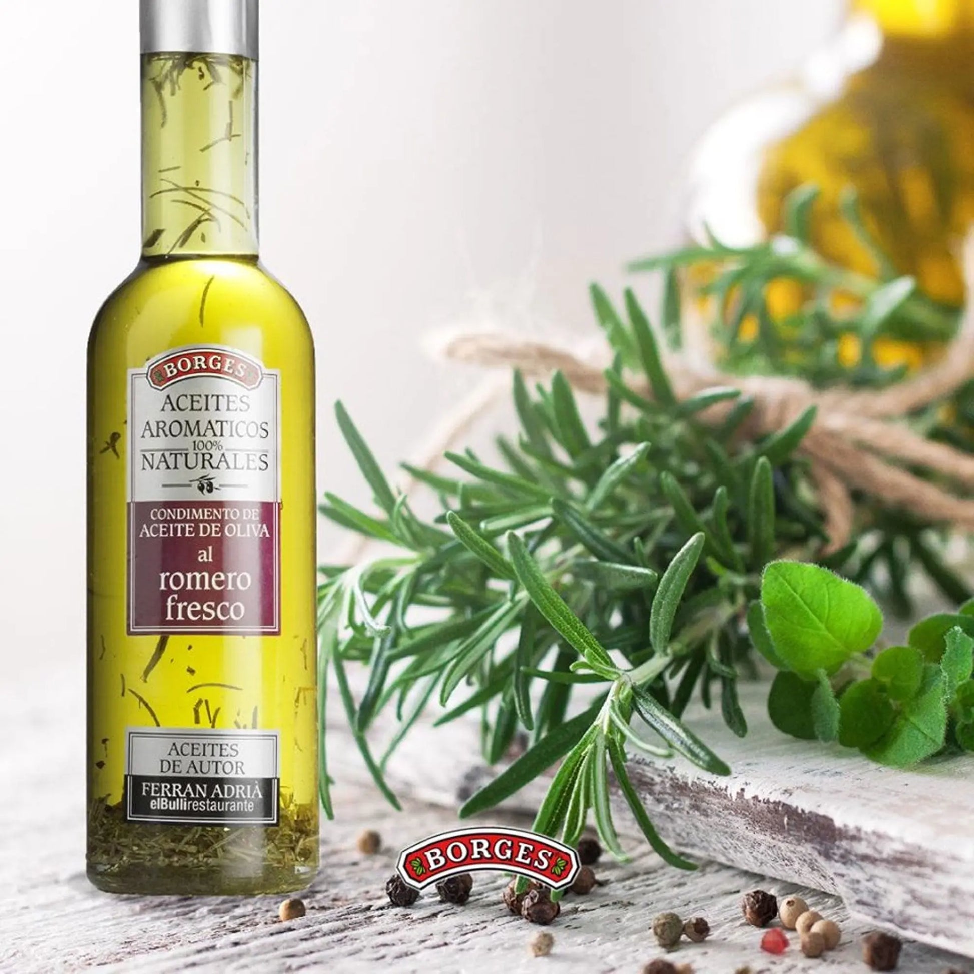 Aceite de Oliva con Romero 200ml - Cesarfer - vista lateral
